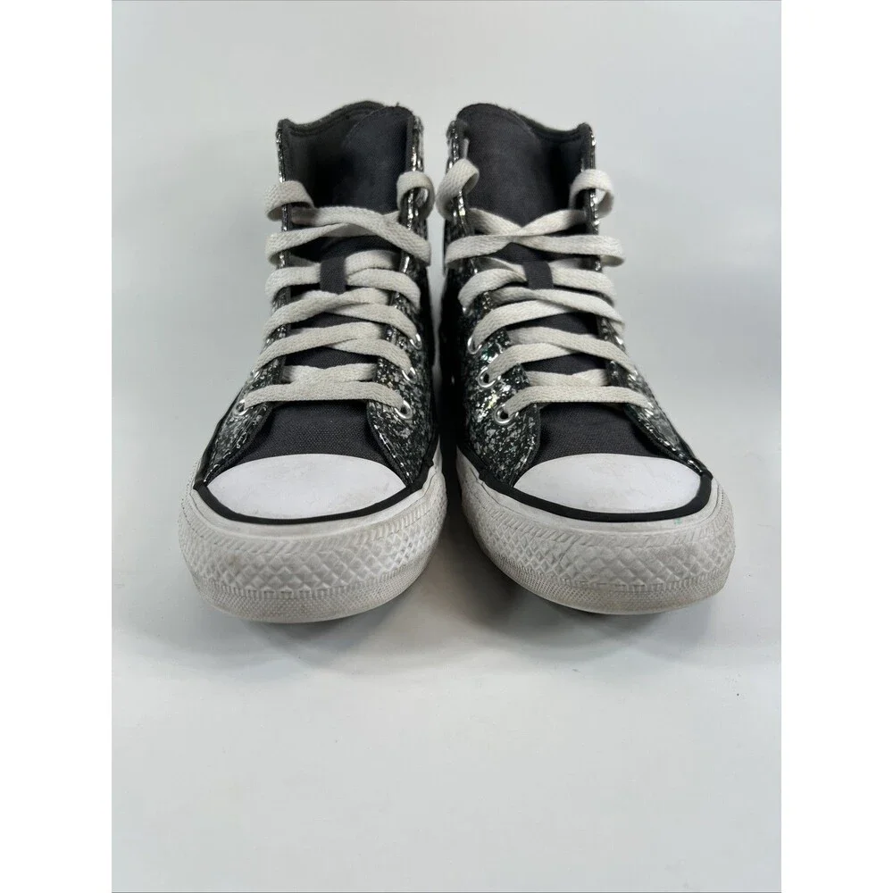 Converse Girls’s Chuck Taylor All Star High Top Size 3.5 Glitter Shoes Sneakers